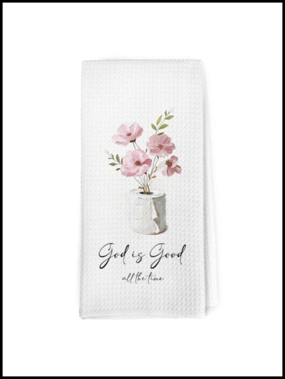 Waffle Weave Hand Towel 16x24 Christian Bible Verse Decorative Bathroom Towel